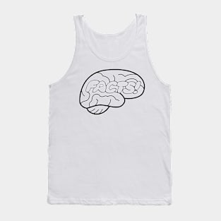 Your Brain On Facts logo (black lines) Tank Top